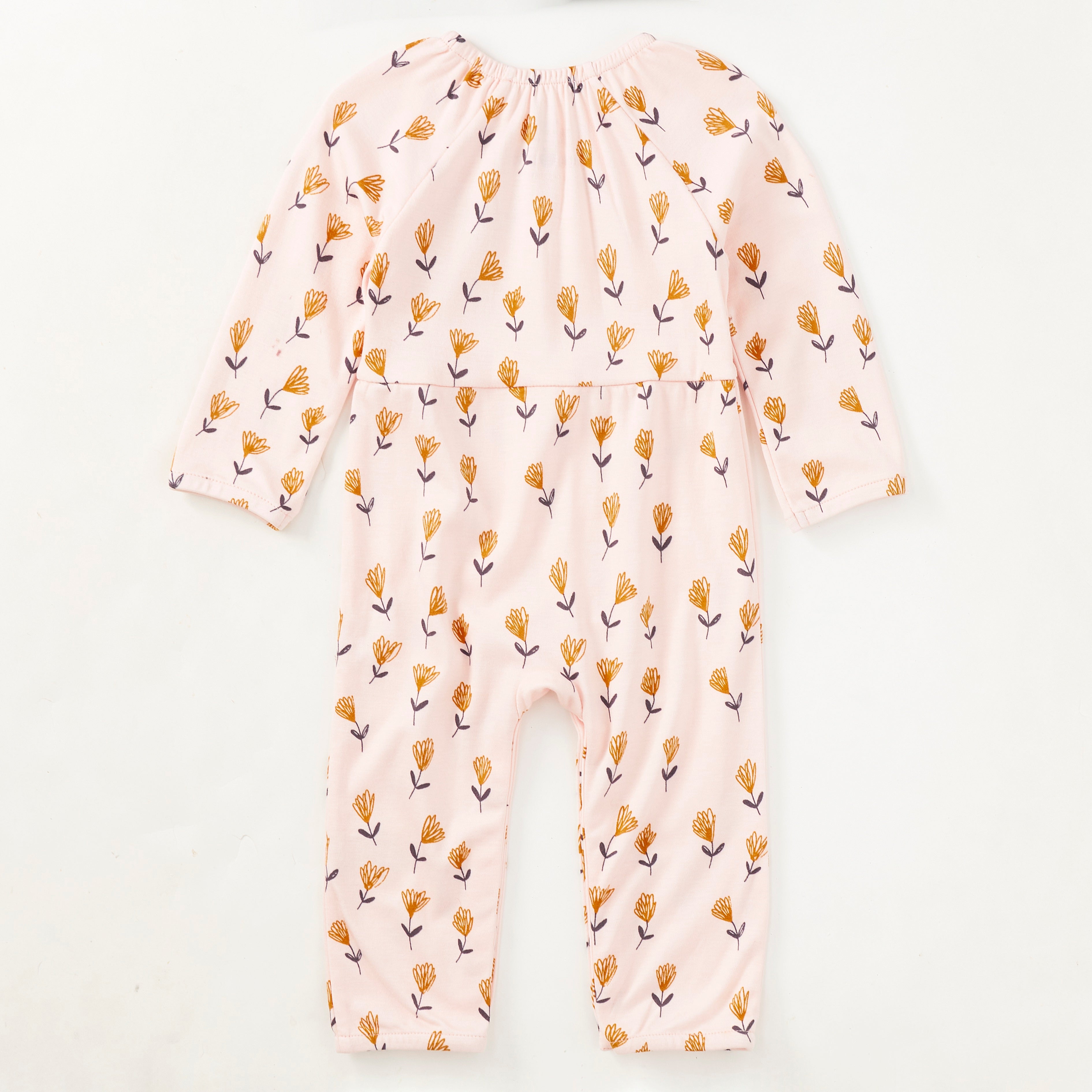 Bamboo Blend L/S Gathered Romper - Wild at Heart