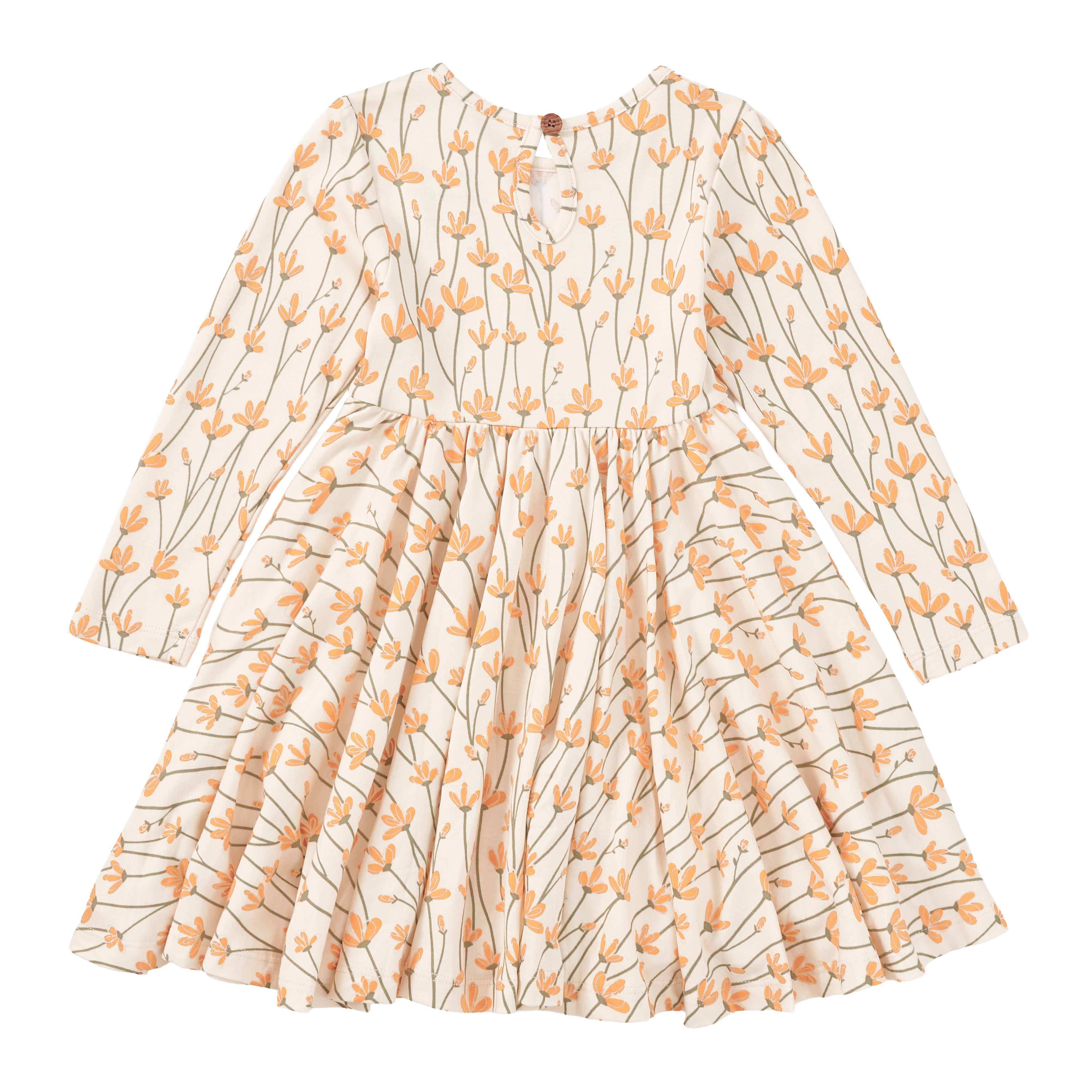 Bamboo Blend Long Sleeve Twirly Tee Dress - Daisy Chain