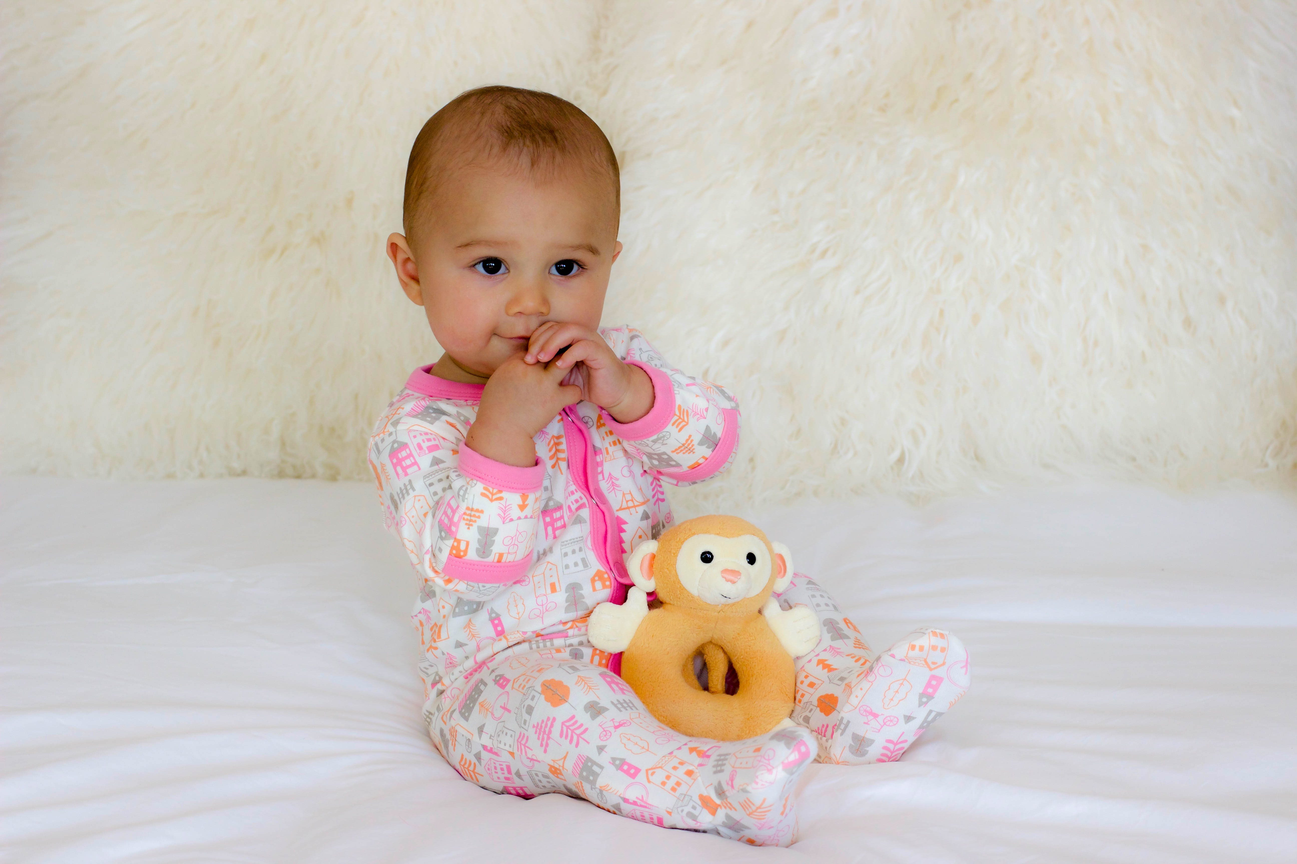 Soft Teething Rattle - Monkey