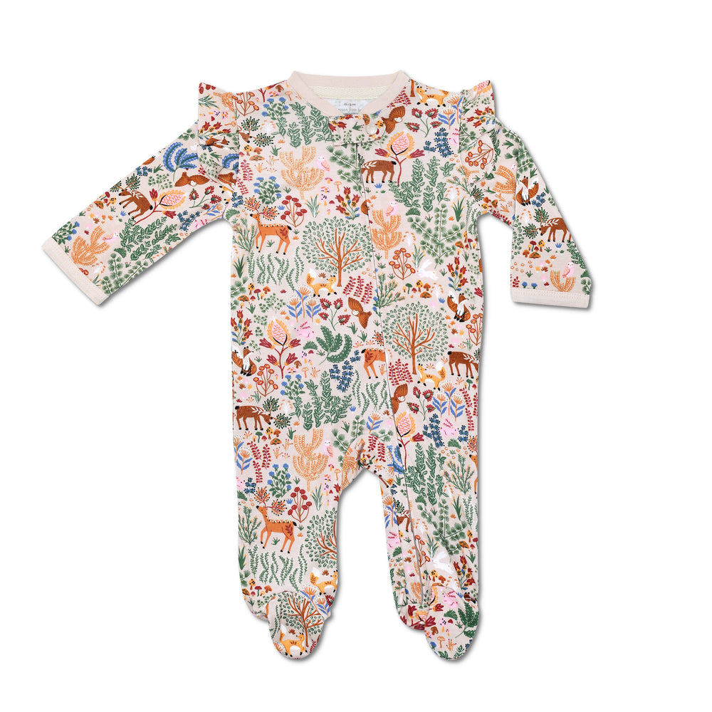 Sweet Bamboo Bashful Blue Zipper Footie main image 1