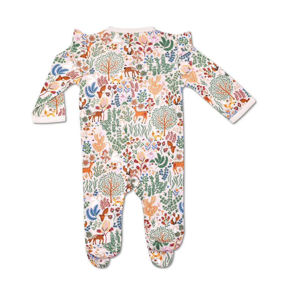 Floral Modal Zipper Footie