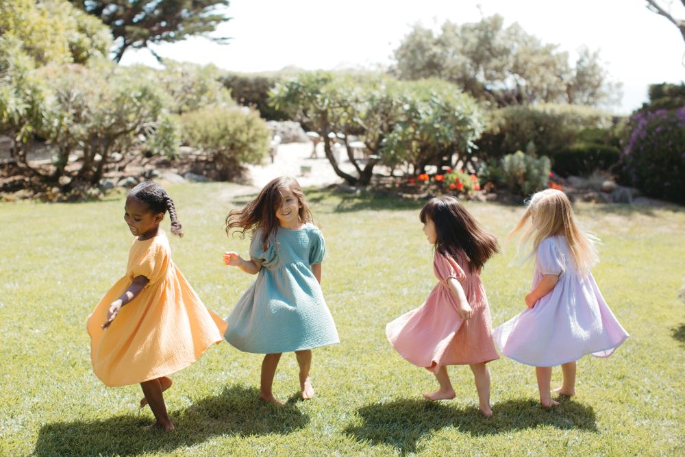 Dress with Puff Sleeves - Mustard
