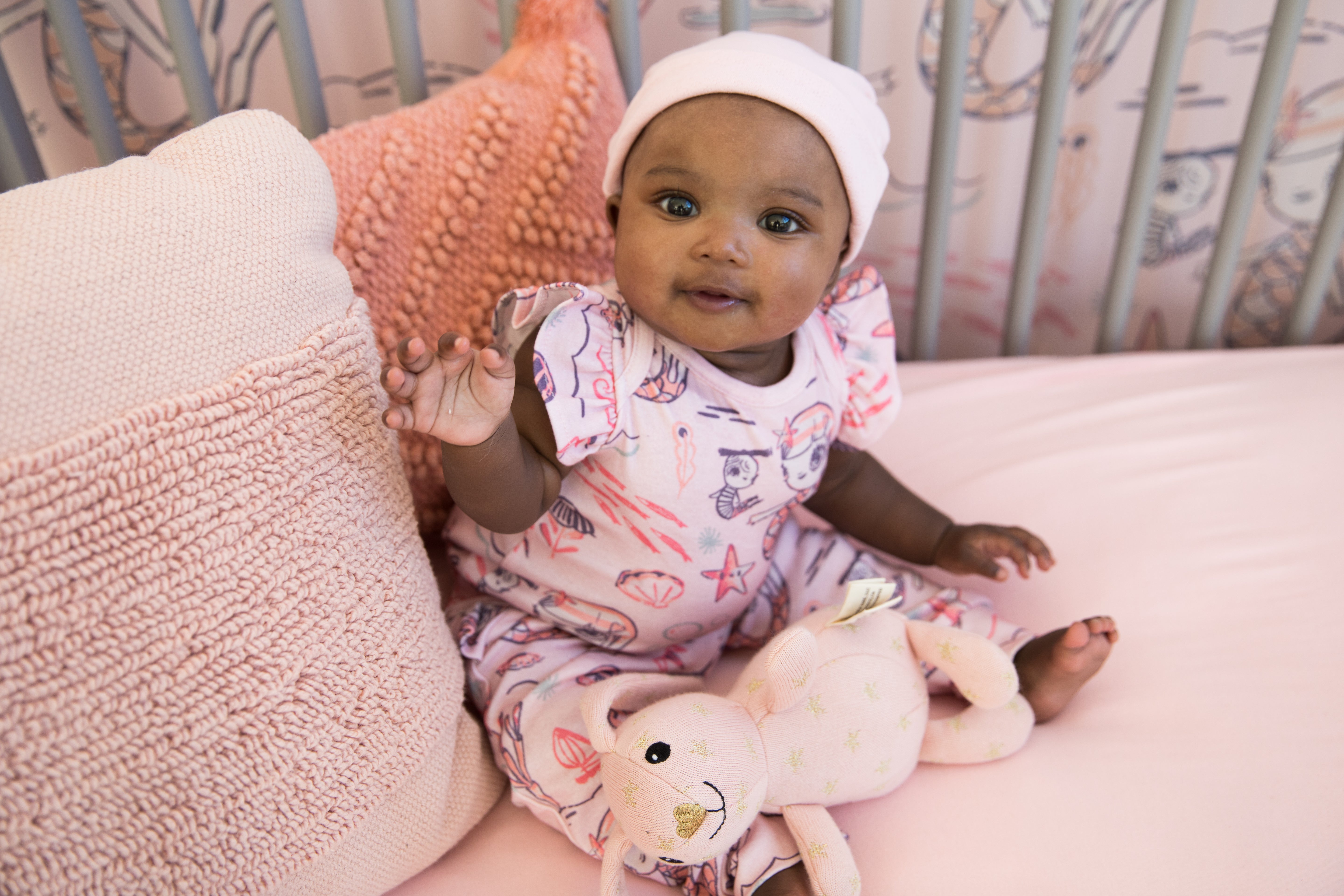 Knit Patterned Bunny Plush - Sparkle