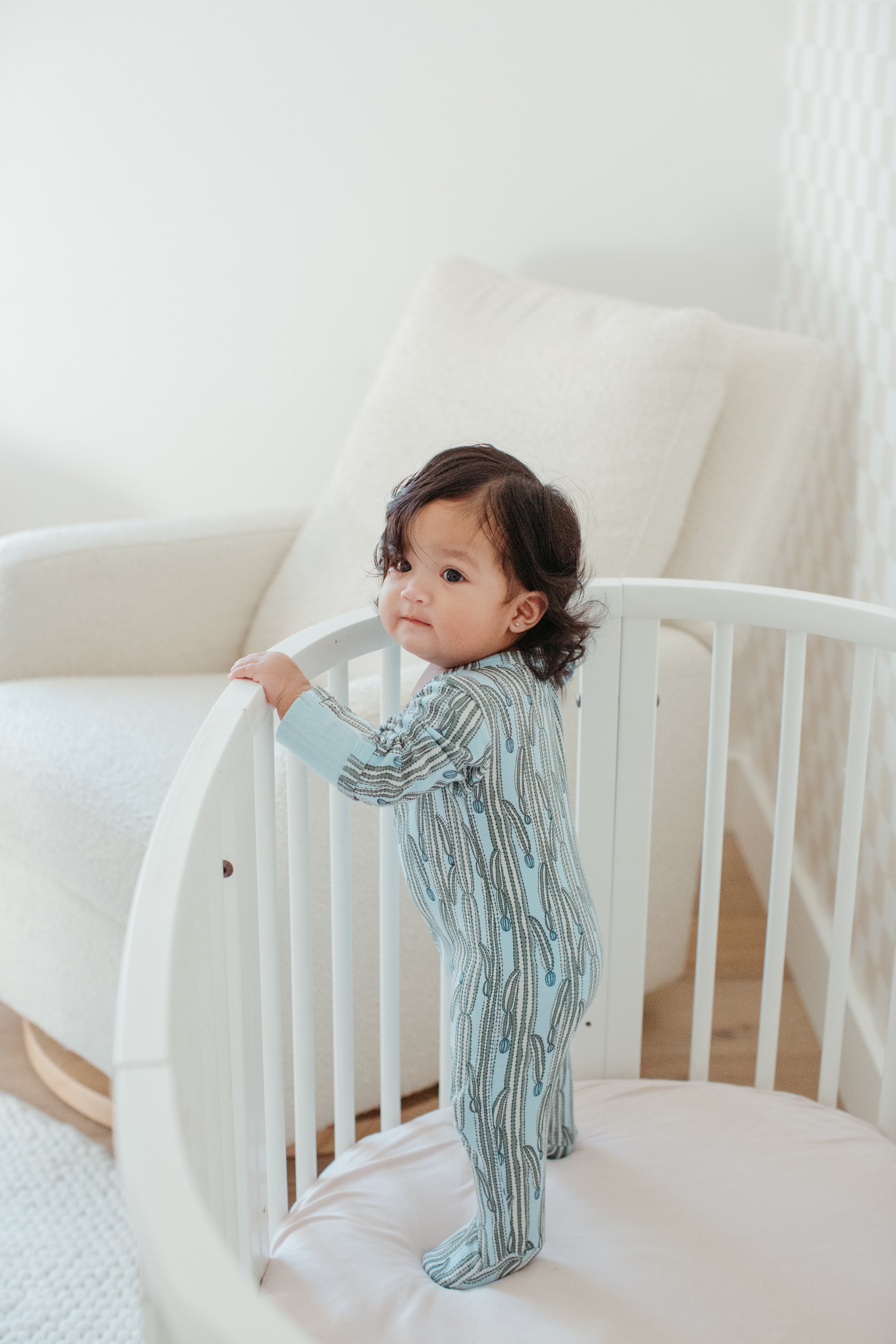 Bamboo Blend Zip Footie - Blooming Saguaro