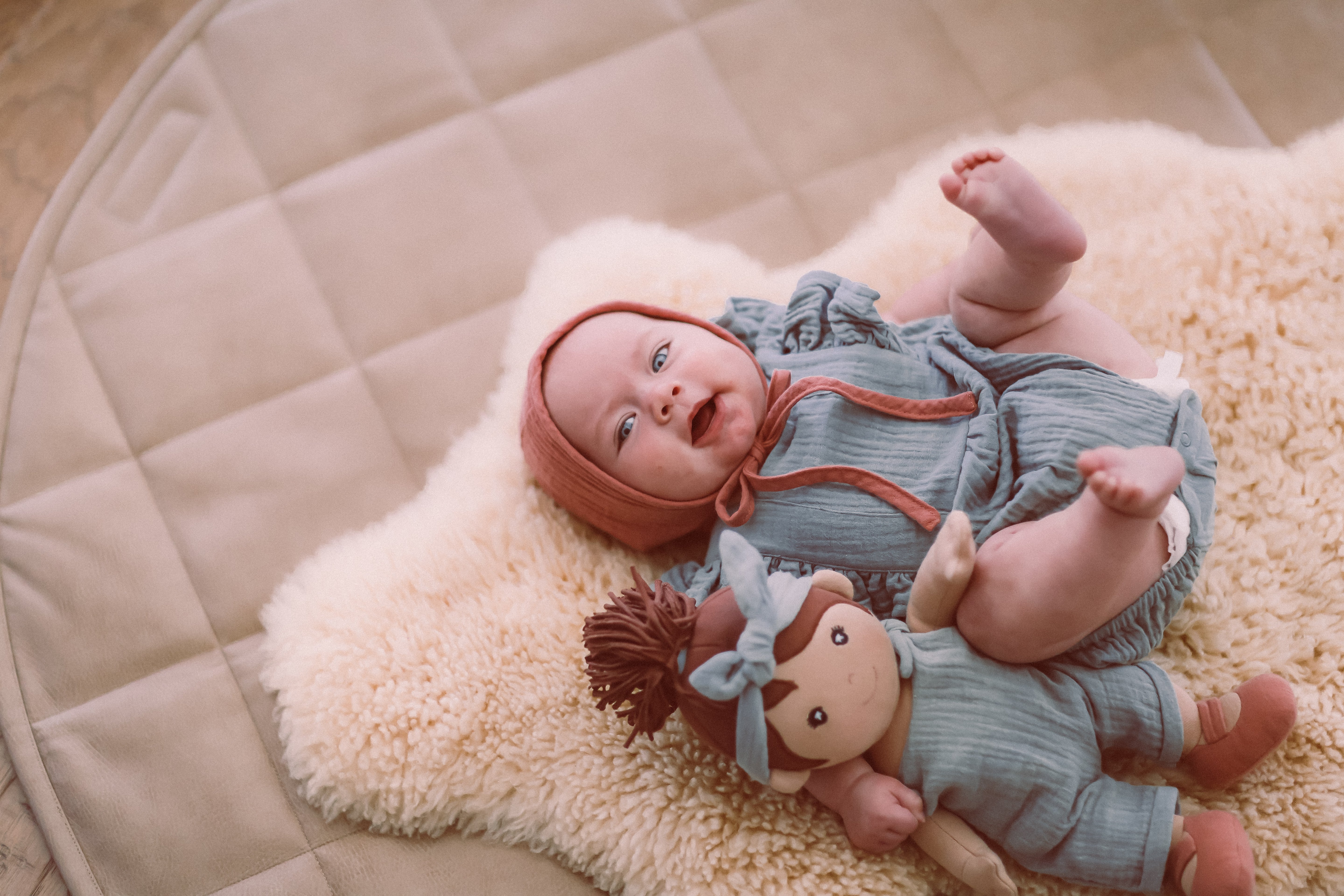 Muslin Flutter Sleeve Romper - Teal