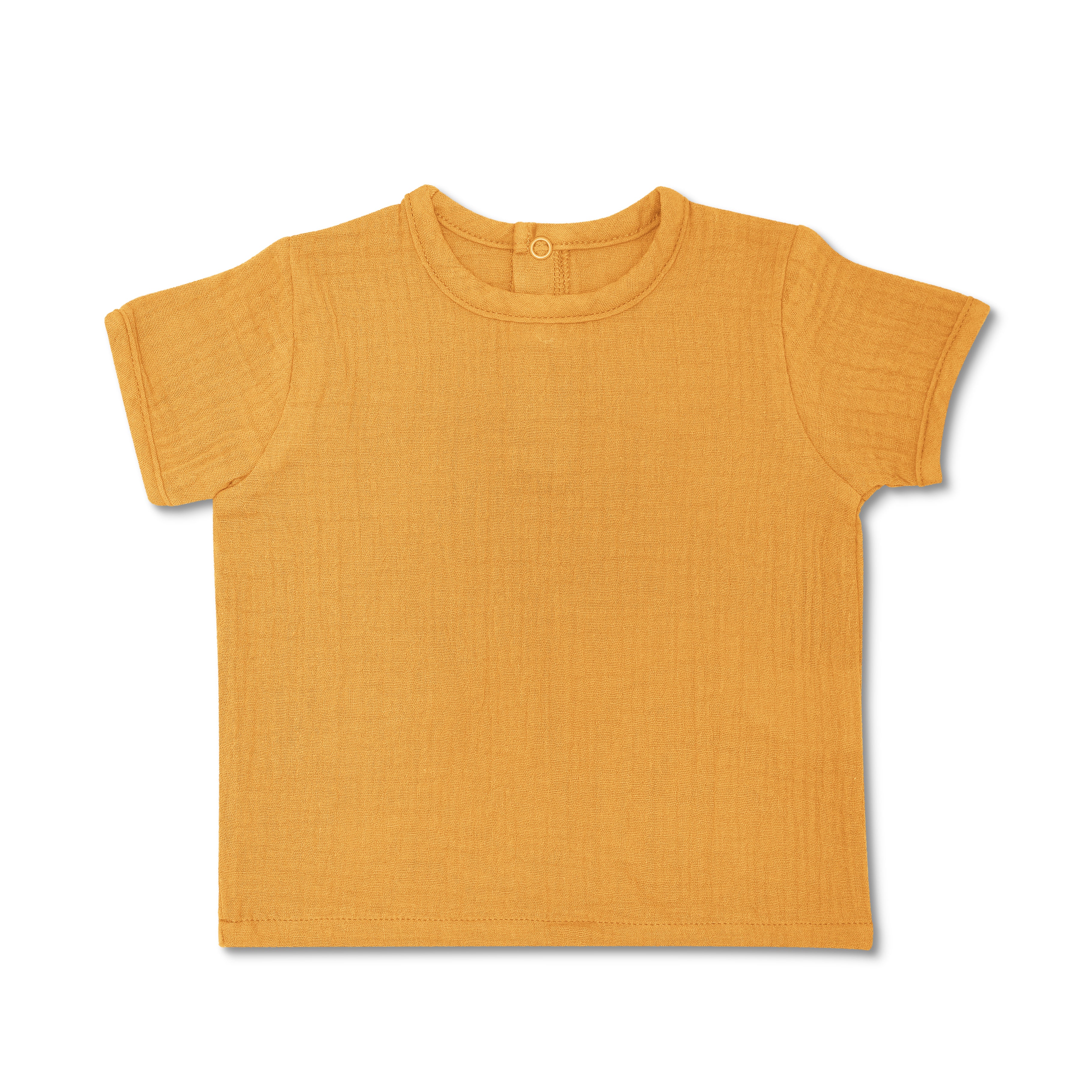 Muslin Short Sleeve Shirt - Mustard