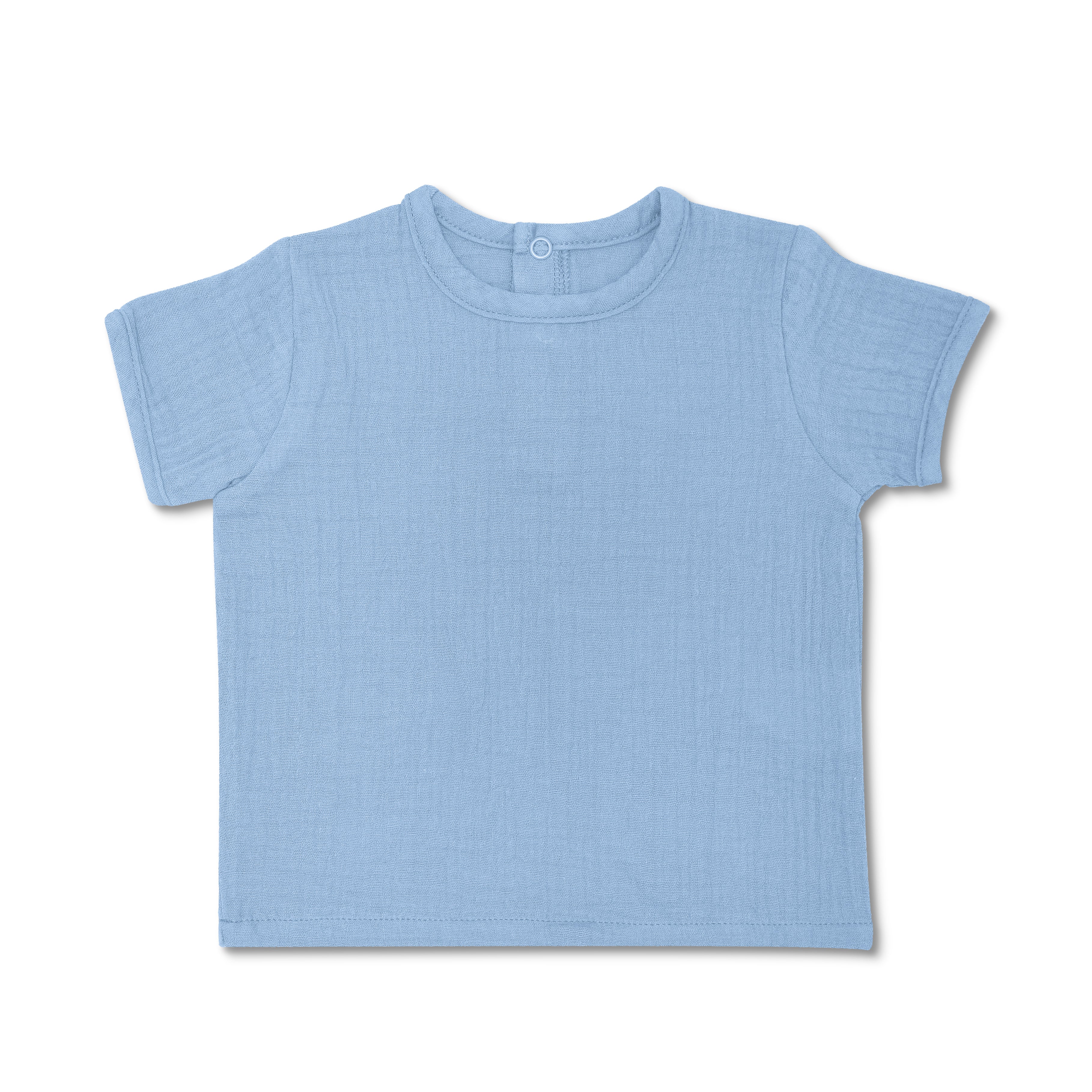 Muslin Short Sleeve Shirt - Blue