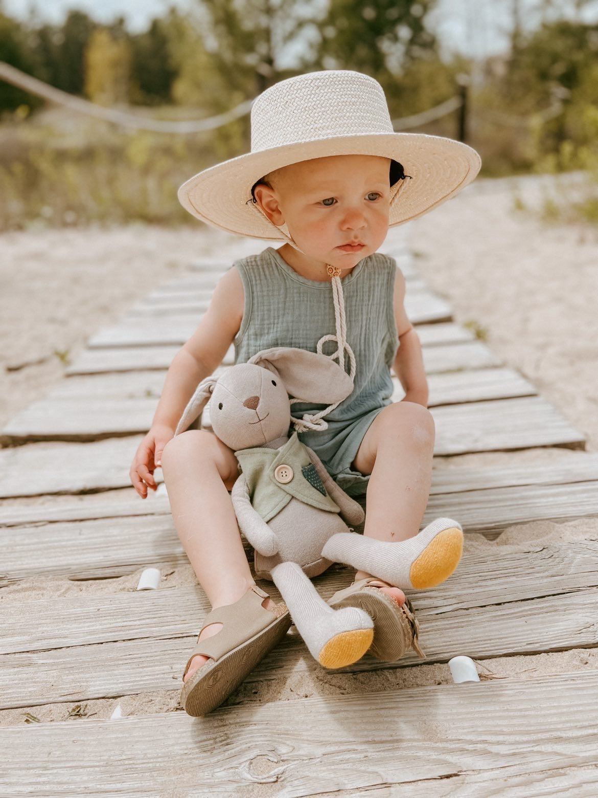 Knit Bunny Plush - Luca