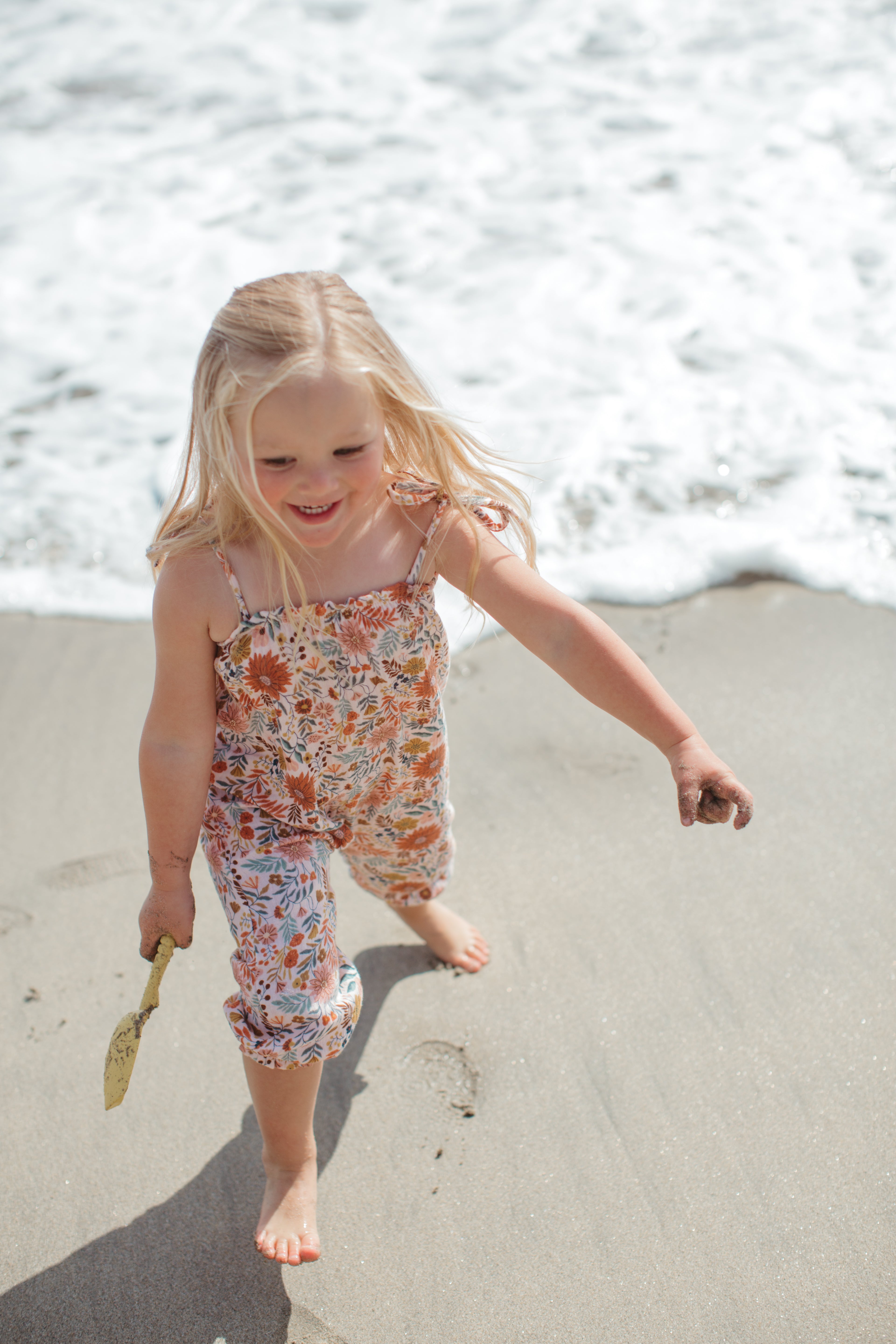 Muslin Tie Shoulder Jumpsuit - Zinnia Bloom