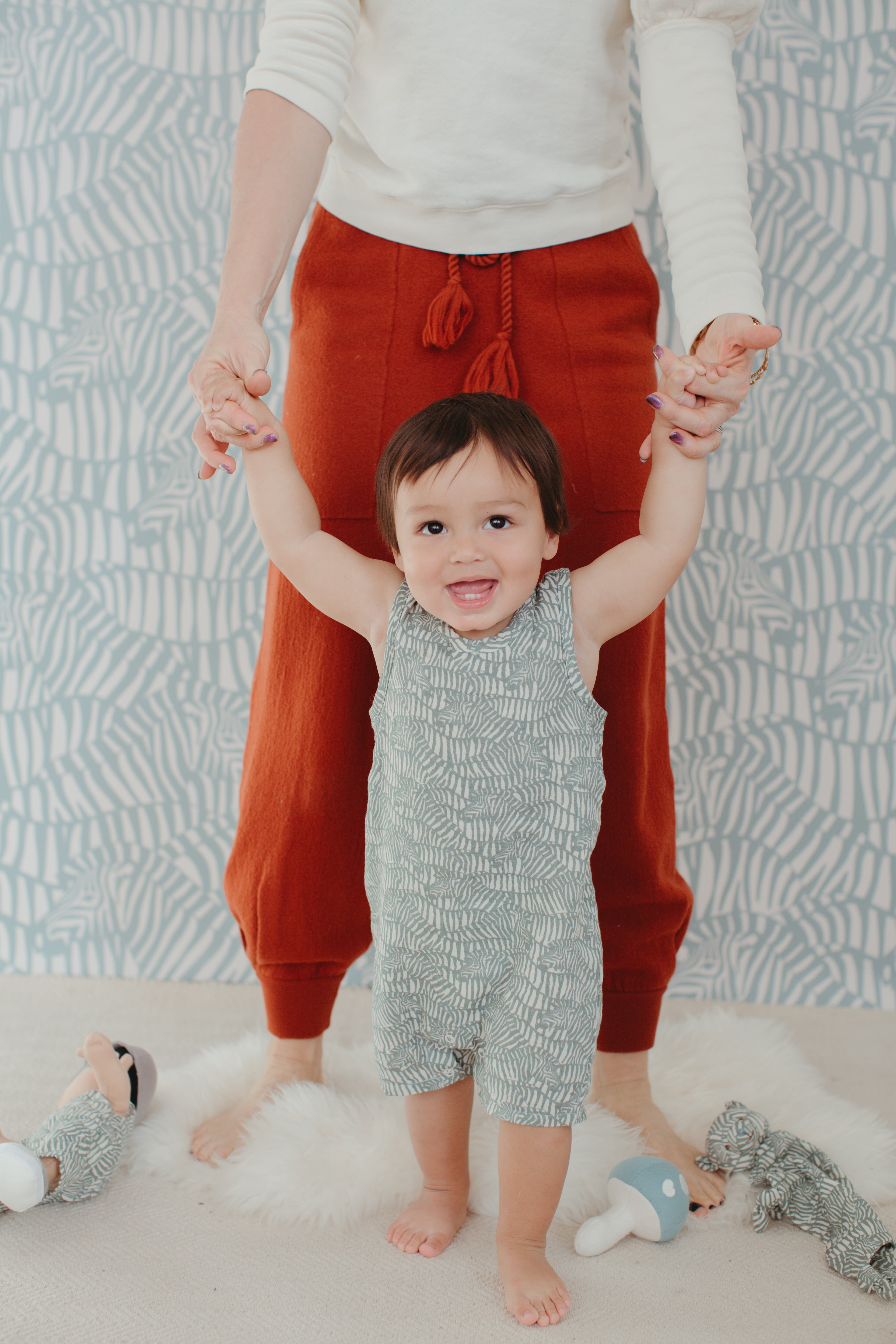 Muslin Overalls - Zebra Print