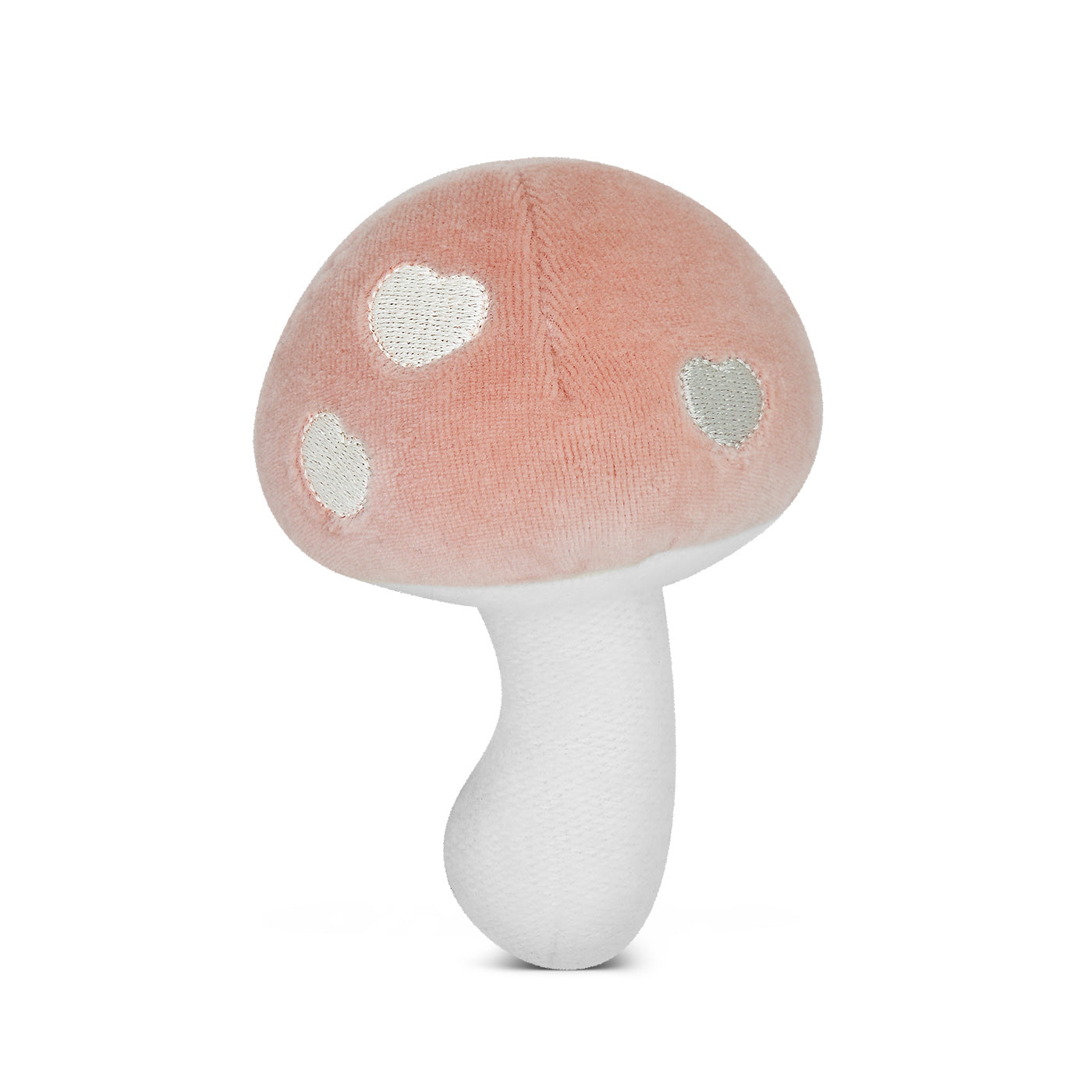 Mushroom Rattle - Pink Velour