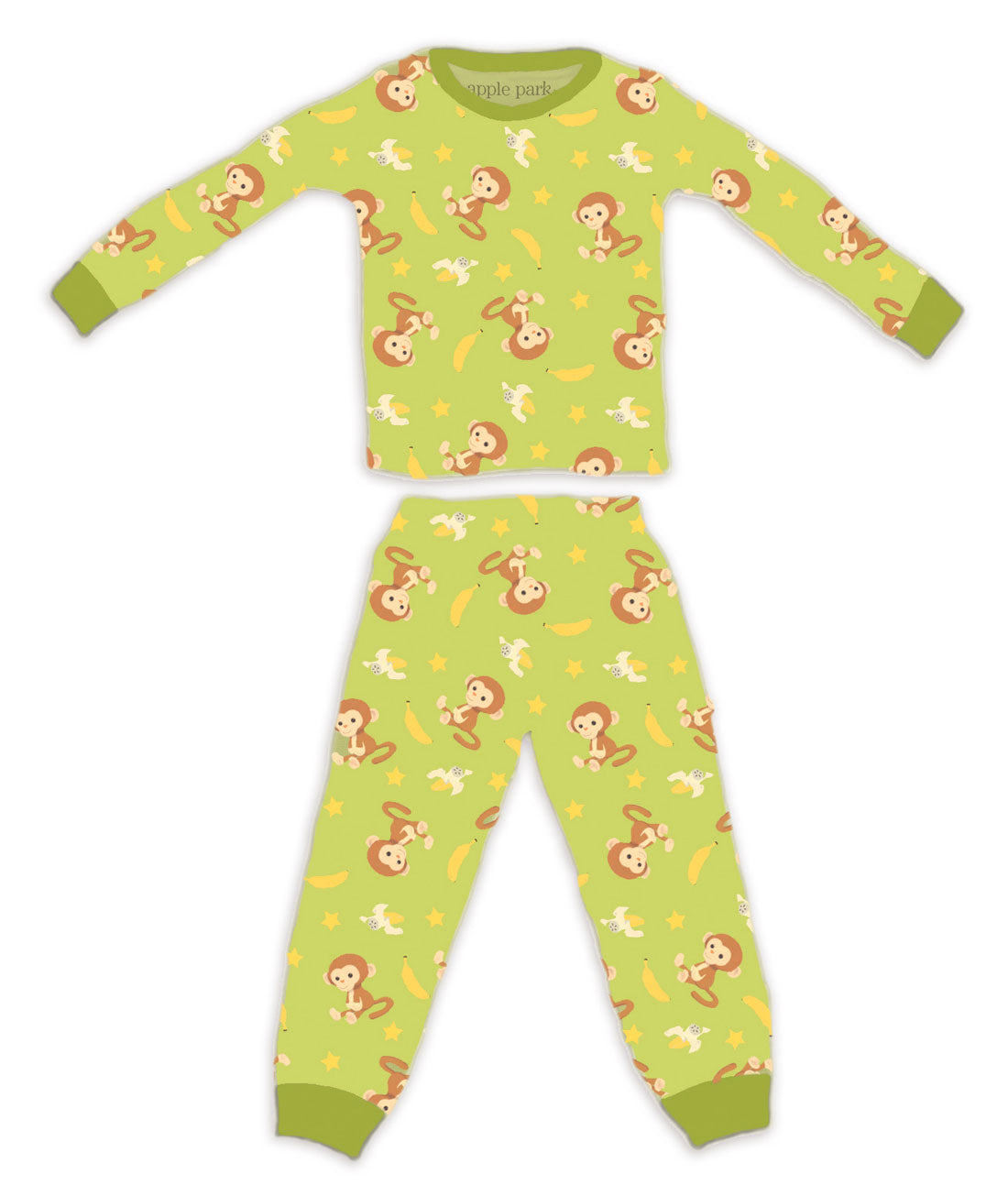 organic cotton picnic pal pajamas - monkey