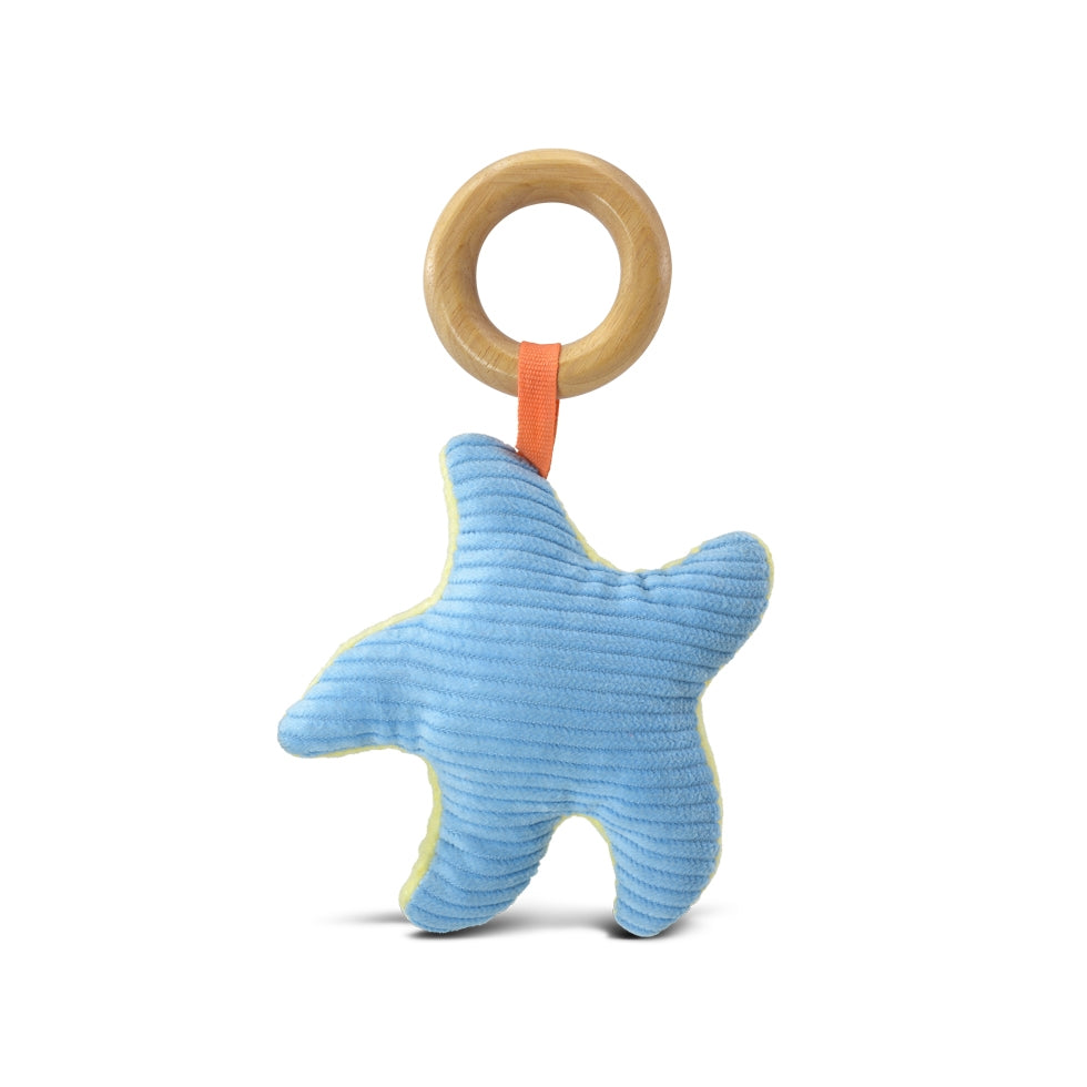 Organic Cotton Starfish Teething Rattle