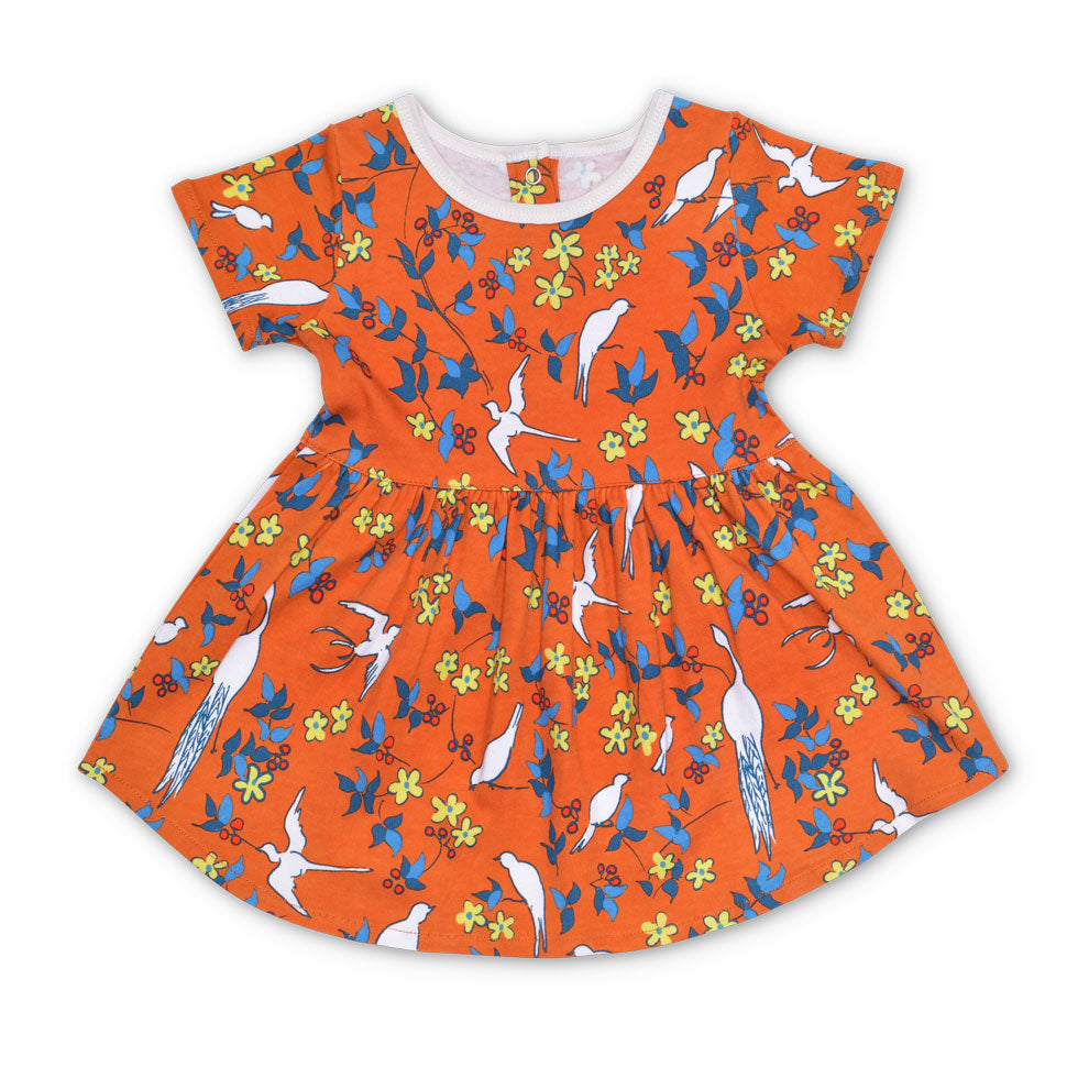 Lala Curio Dress -  Enchanted Leaves Orange
