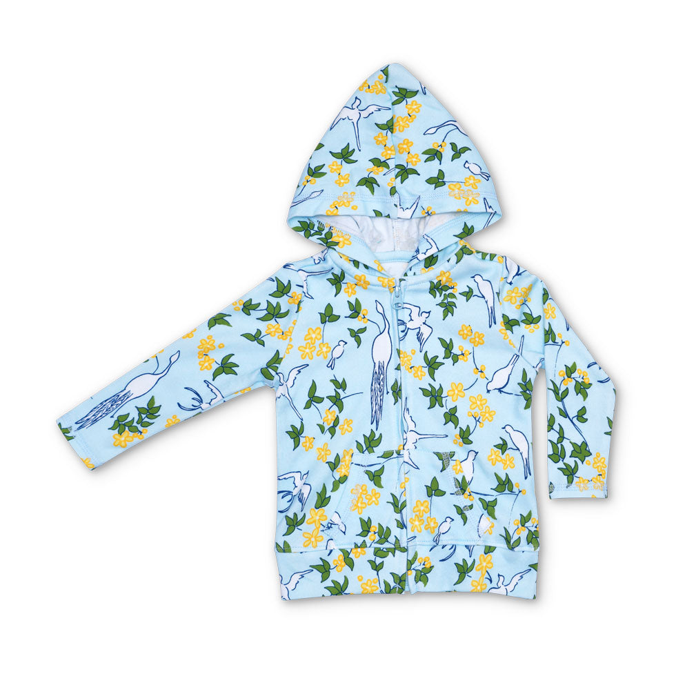 Lala Curio Hoodie - Enchanted Leaves Blue